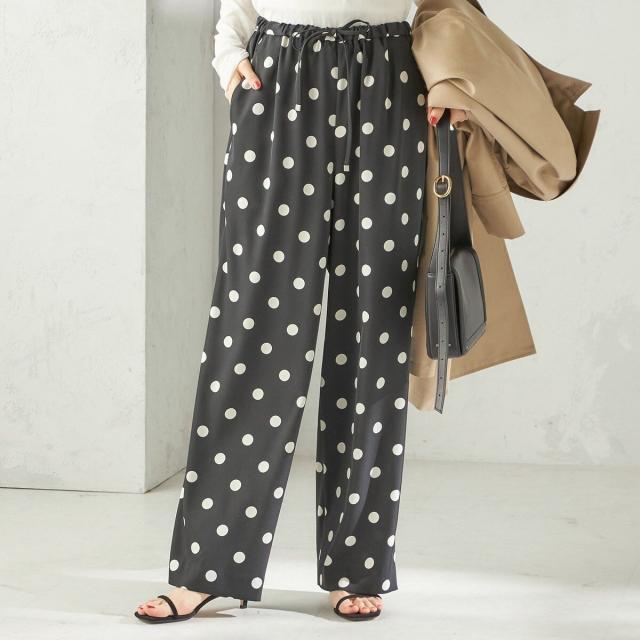 シップス（SHIPS）/《予約》〈手洗い可能〉ソルベ ツイル ドット ドロスト パンツ