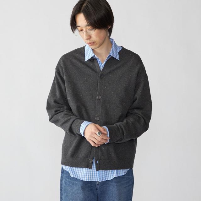 シップス（SHIPS）/City Ambient Products: カラー ネップ クルーネック カーディガン