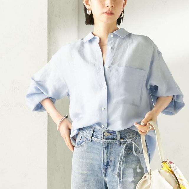 シップス（SHIPS）/【実力派ベーシック】〈手洗い可能〉IMPERIAL LINEN 混 オーバー サイズ シャツ 9,610円