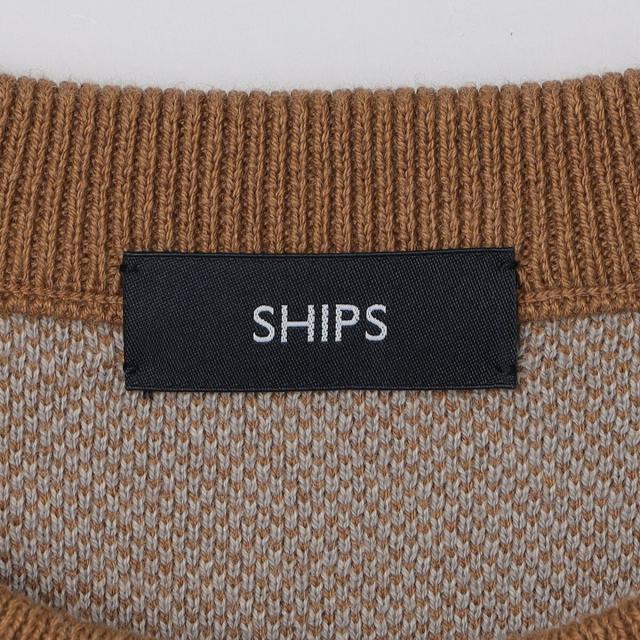 シップス（SHIPS）/SHIPS: 〈洗濯機可能〉チェック コットンカシミヤ クルーネック