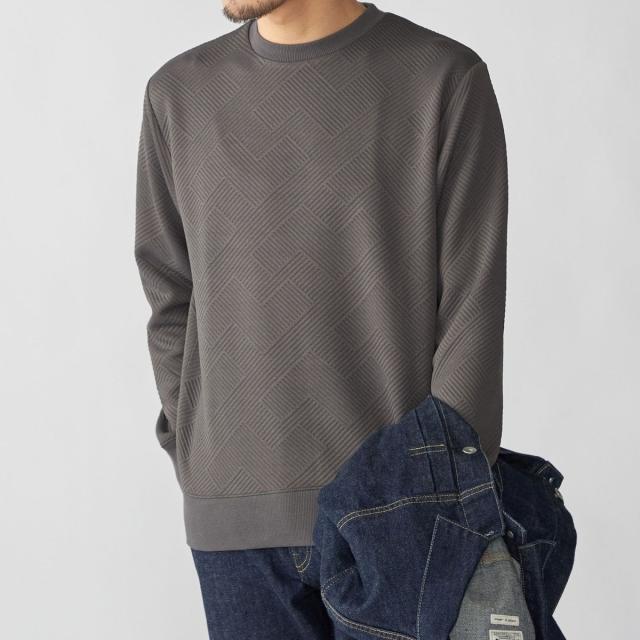 シップス（SHIPS）/SHIPS: 膨れジャカード ロングスリーブ