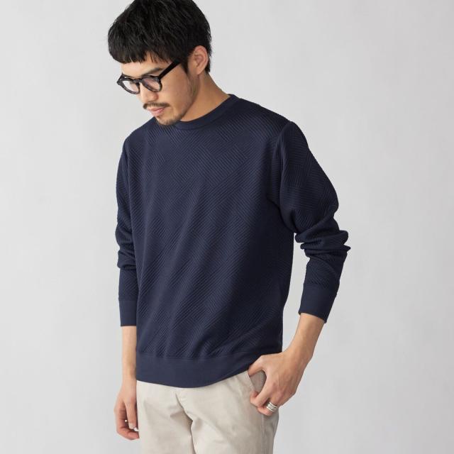 シップス（SHIPS）/SHIPS: 膨れジャカード ロングスリーブ