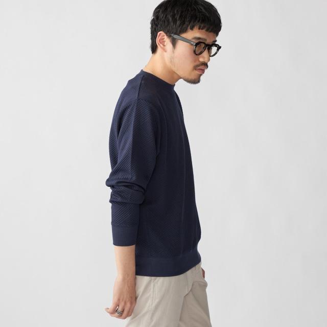 シップス（SHIPS）/SHIPS: 膨れジャカード ロングスリーブ