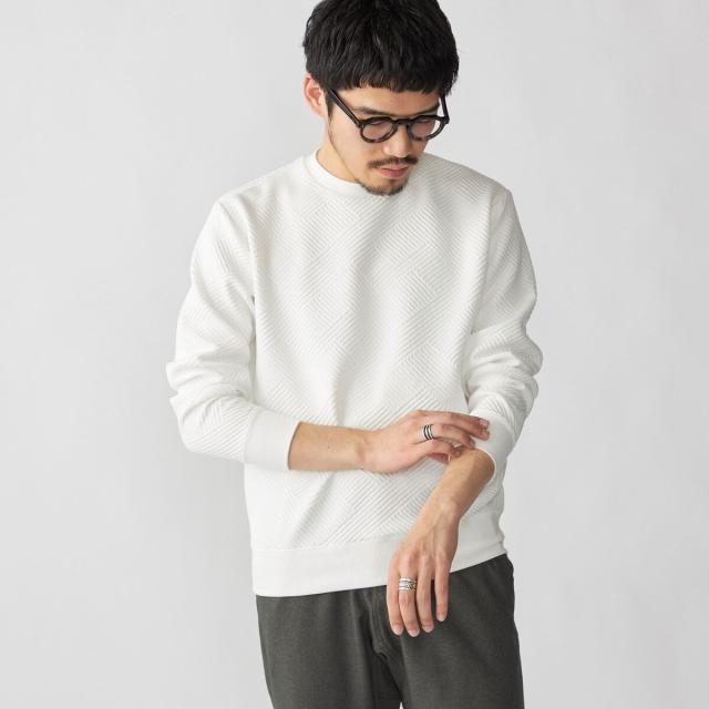 シップス（SHIPS）/SHIPS: 膨れジャカード ロングスリーブ