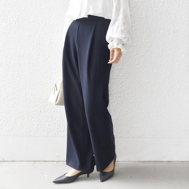 シップス（SHIPS）/【SHIPS別注】kaene:〈洗濯機可能〉ダンボール ストレート タック パンツ（セレモニー対応可