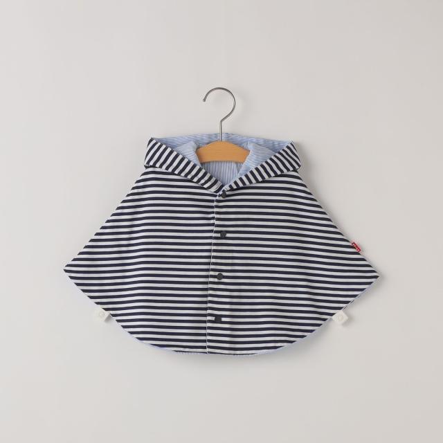 シップス（SHIPS）/SHIPS KIDS:ベビー ボーダー リバーシブル コットン ポンチョ