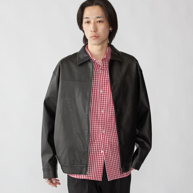 シップス（SHIPS）/City Ambient Products: 合成皮革 ジップ ブルゾン