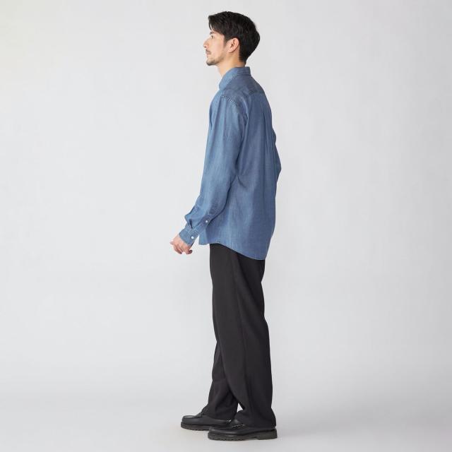 シップス（SHIPS）/【WEB限定】SHIPS:〈手洗い可能〉リヨセル エア ボタンダウン デニム シャツ_4