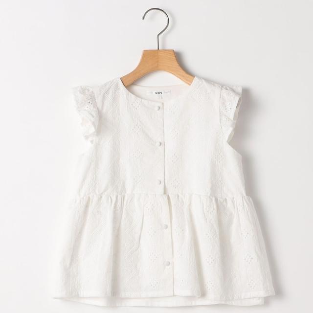 シップス（SHIPS）/SHIPS KIDS:140〜150cm / レース エンブロイダリー ペプラム ブラウス