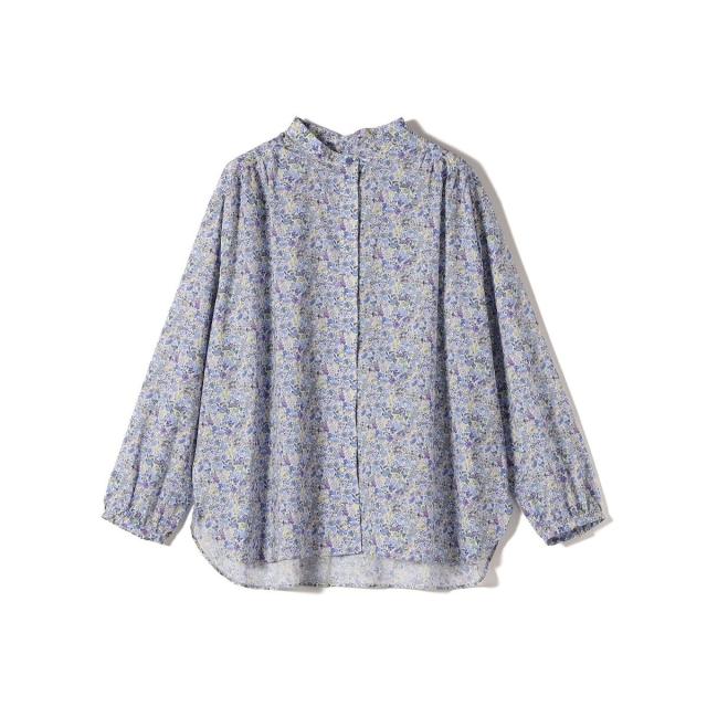 シップス（SHIPS）/SHIPS Primary Navy Label:〈手洗い可能〉LIBERTY ギャザー ブラウス