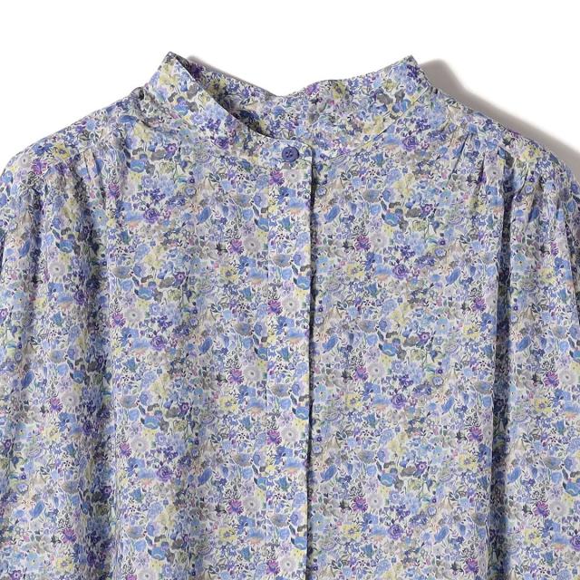 シップス（SHIPS）/SHIPS Primary Navy Label:〈手洗い可能〉LIBERTY ギャザー ブラウス_3