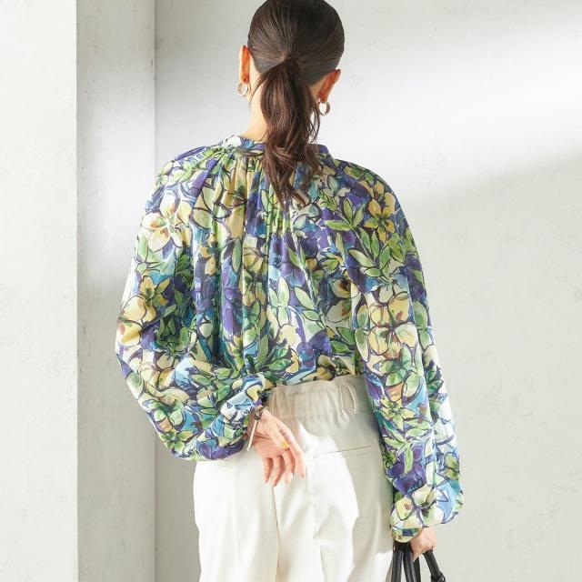 シップス（SHIPS）/〈手洗い可能〉DEVEAUX 綿 プリント ブラウス_7