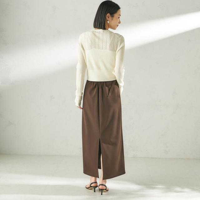 シップス（SHIPS）/堀田茜×SHIPS:〈手洗い可能〉ベルト 付き ジョーゼット スカート_15