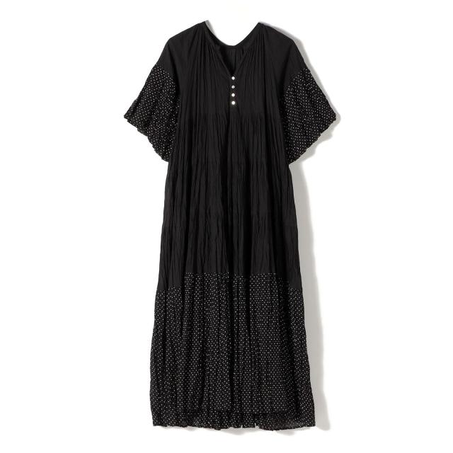 シップス（SHIPS）/【SHIPS別注】Fanaka:〈手洗い可能〉クリンクル 袖 フレア ワンピース