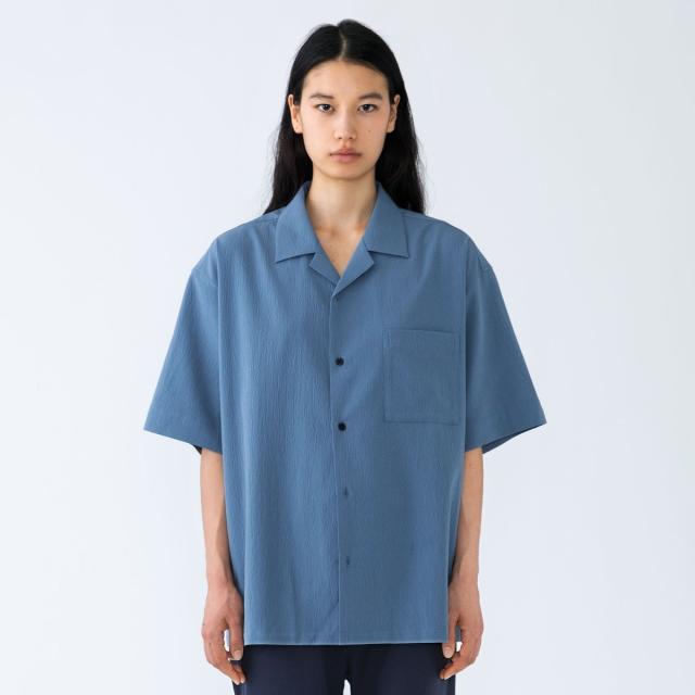 シップス（SHIPS）/City Ambient Products: オープンカラー 楊柳 ショートスリーブ シャツ