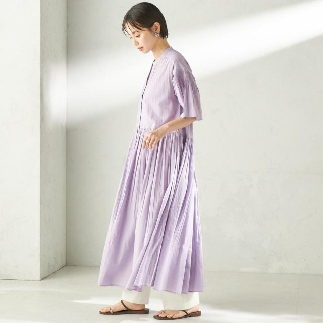 シップス（SHIPS）/【SHIPS別注】Fanaka:〈手洗い可能〉ストライプ ドビー 羽織 ワンピース_1