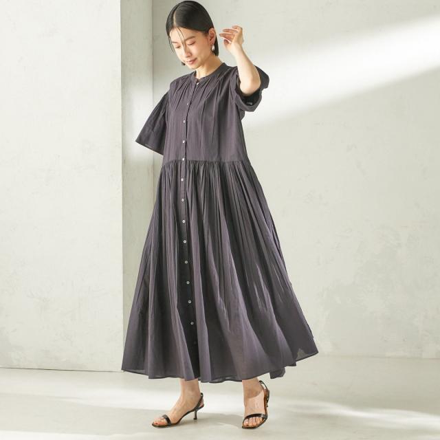 シップス（SHIPS）/【SHIPS別注】Fanaka:〈手洗い可能〉ストライプ ドビー 羽織 ワンピース_3