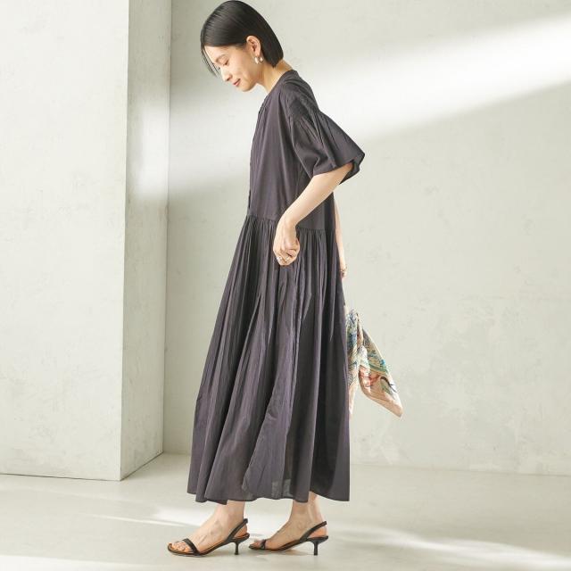 シップス（SHIPS）/【SHIPS別注】Fanaka:〈手洗い可能〉ストライプ ドビー 羽織 ワンピース_4