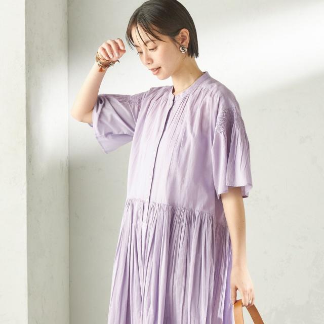 シップス（SHIPS）/【SHIPS別注】Fanaka:〈手洗い可能〉ストライプ ドビー 羽織 ワンピース_12