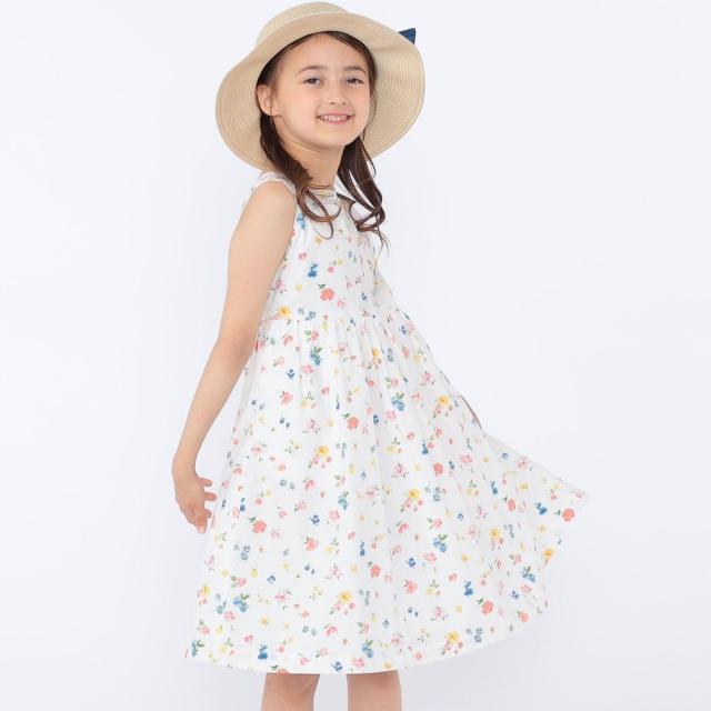 シップス（SHIPS）/SHIPS KIDS:100〜130cm / ノースリーブ フラワー プリント ワンピース
