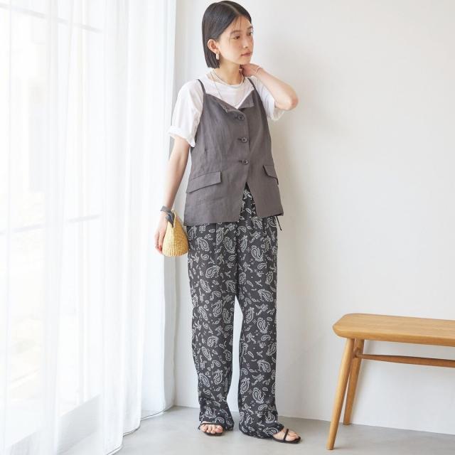 シップス（SHIPS）/【SHIPS別注】TICCA×manipuri:〈手洗い可能〉プリント パンツ_4