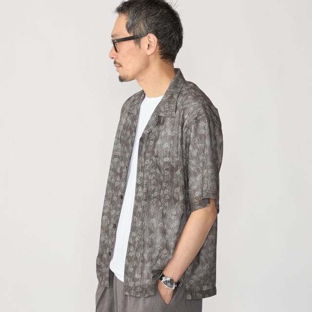 シップス（SHIPS）/SHIPS: メッシュ リーフプリント ショートスリーブ シャツ_10