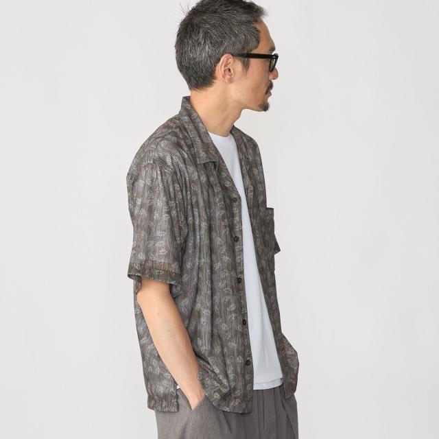 シップス（SHIPS）/SHIPS: メッシュ リーフプリント ショートスリーブ シャツ_12