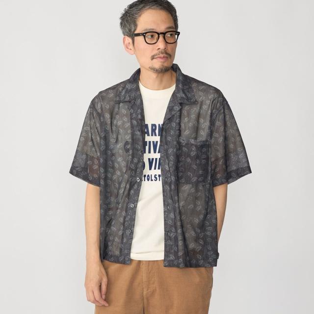 シップス（SHIPS）/SHIPS: メッシュ リーフプリント ショートスリーブ シャツ_13