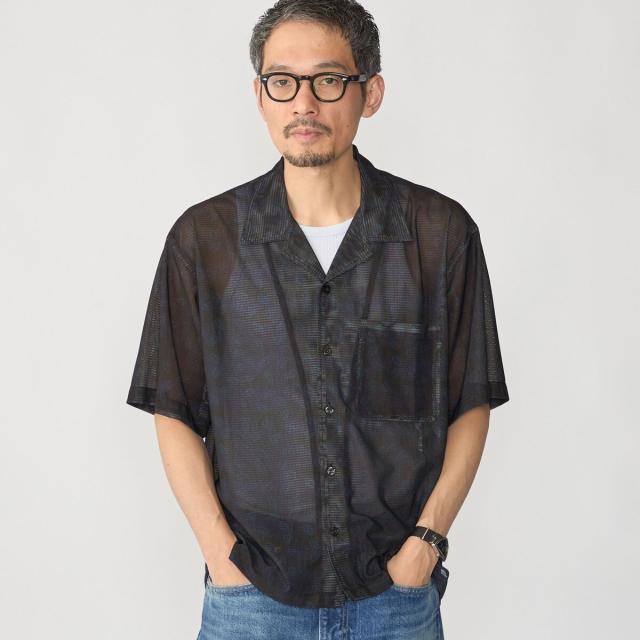 シップス（SHIPS）/SHIPS: メッシュ リーフプリント ショートスリーブ シャツ_14