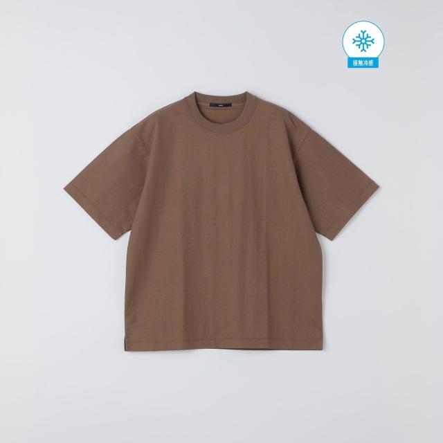 シップス（SHIPS）/SHIPS:〈接触冷感〉リネン ライク ジャカード ショートスリーブ Tシャツ