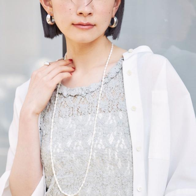 【NEW】シップス（SHIPS）/ロング シェル ネックレス