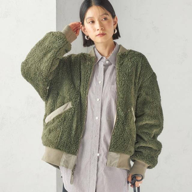 シップス(SHIPS)/【SHIPS別注】ARMY TWILL: リバーシブル フリース ブルゾン シップス(SHIPS)/【SHIPS別注】ARMY TWILL: リバーシブル フリース ブルゾン