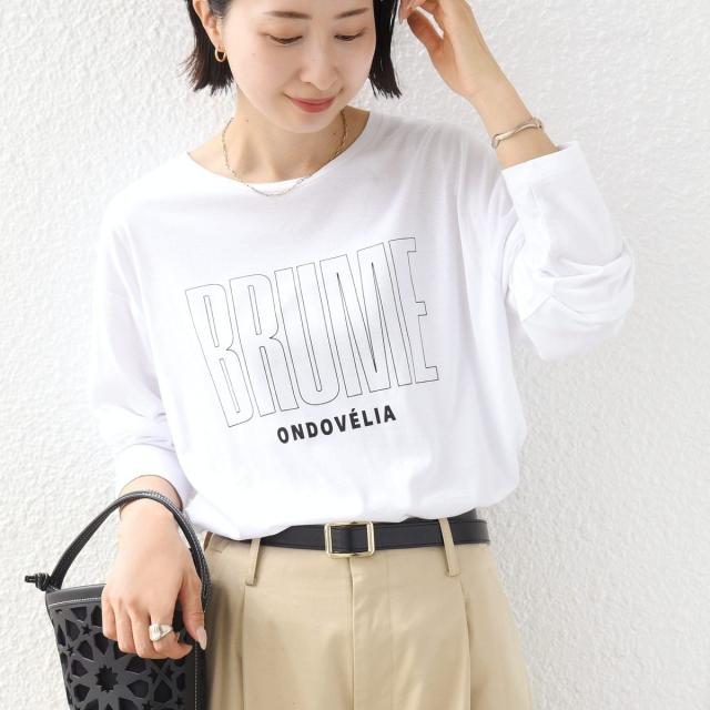 シップス（SHIPS）/《予約》メルティ コットン ロゴ ロング スリーブ TEE