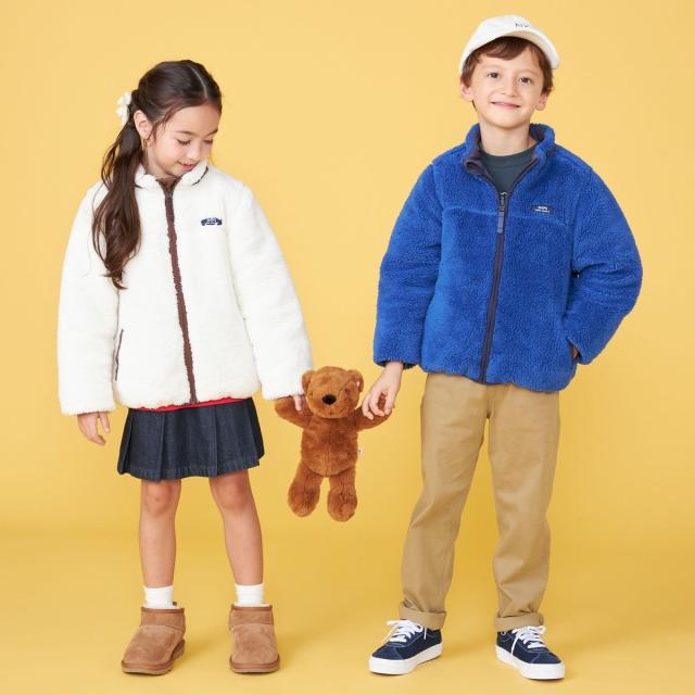 シップス（SHIPS）/100〜130cm/〈洗濯機可能〉ボア×タフタ リバーシブル ジャケット