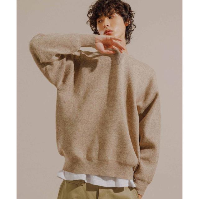 アダムエロペ（ADAM ET ROPE’）/《ドラマ着用》杢スウェット クルーネック ニットプルオーバー/ヘビーウエイト/ユニセックス