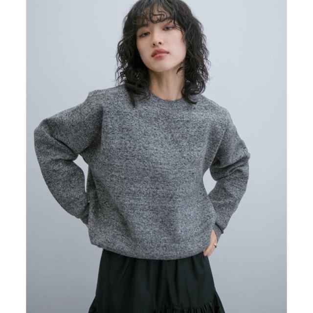 アダムエロペ（ADAM ET ROPE’）/《ドラマ着用》杢スウェット クルーネック ニットプルオーバー/ヘビーウエイト/ユニセックス