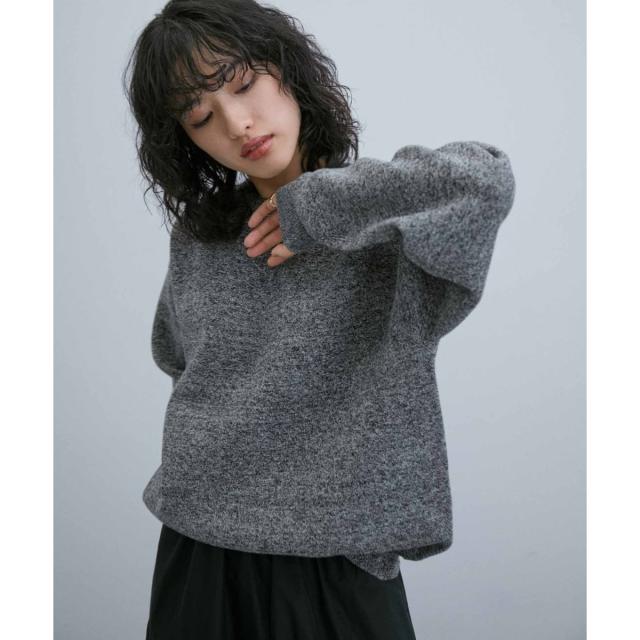 アダムエロペ（ADAM ET ROPE’）/《ドラマ着用》杢スウェット クルーネック ニットプルオーバー/ヘビーウエイト/ユニセックス