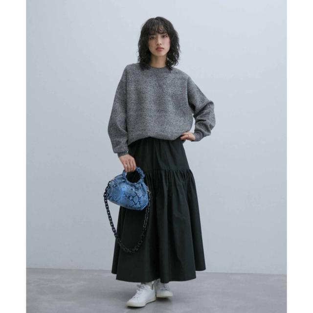 アダムエロペ（ADAM ET ROPE’）/《ドラマ着用》杢スウェット クルーネック ニットプルオーバー/ヘビーウエイト/ユニセックス