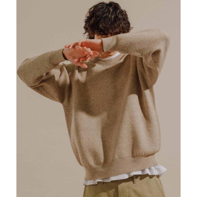 アダムエロペ（ADAM ET ROPE’）/《ドラマ着用》杢スウェット クルーネック ニットプルオーバー/ヘビーウエイト/ユニセックス