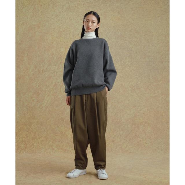 アダムエロペ（ADAM ET ROPE’）/《ドラマ着用》杢スウェット クルーネック ニットプルオーバー/ヘビーウエイト/ユニセックス