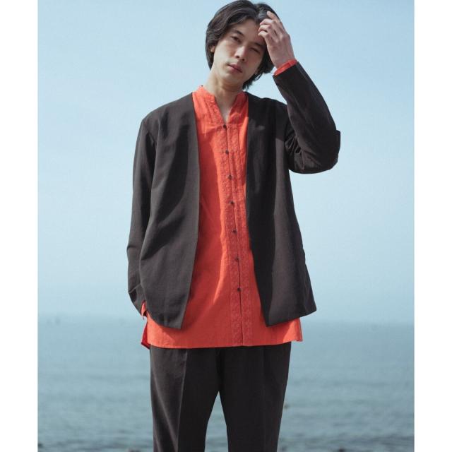 アダムエロペ（ADAM ET ROPE’）/【別注】《ne Quittez pas / ヌキテパ》OVER SIZE Caftan SHIRT