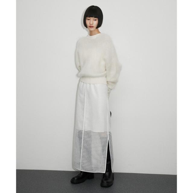 メッシュレーススカート　アダムエロペ ADAM ET ROPE' スカート 「セットアップ対応」メッシュレース
