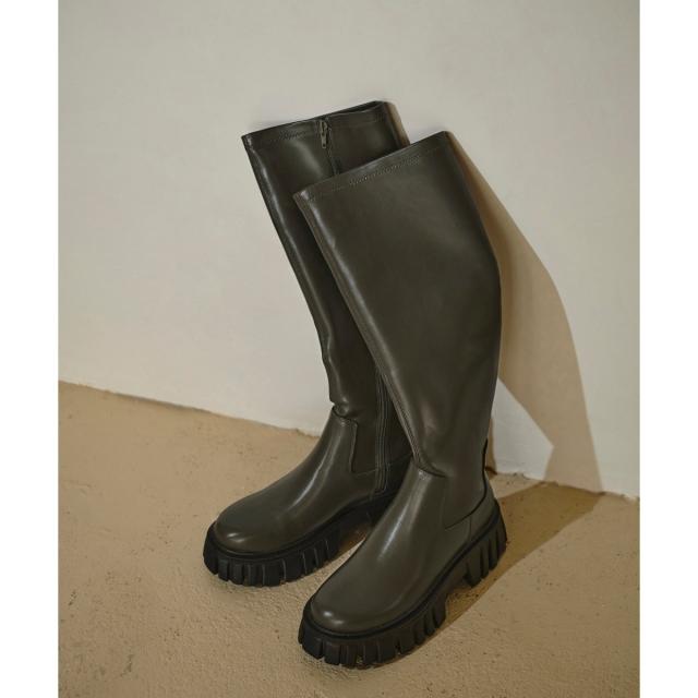 アダムエロペ（ADAM ET ROPE’）/【WEB限定】ボリュームソールストレッチロングブーツ