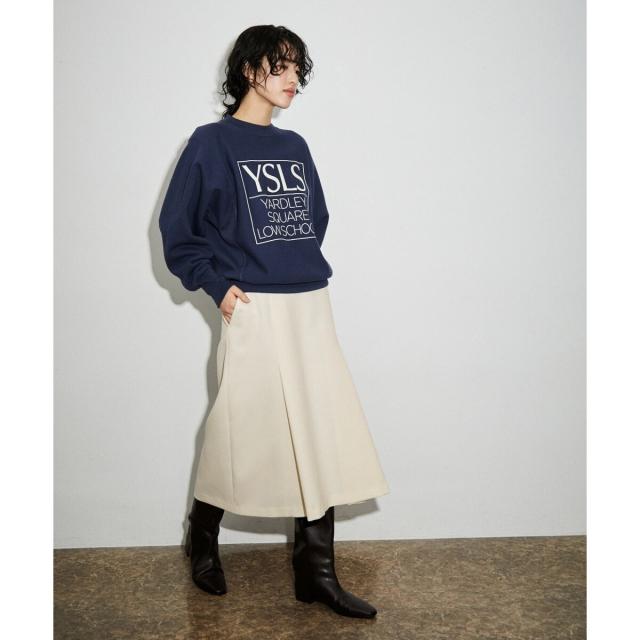 新品未使用 ！ アダムエロペ ストライプタックフレアースカート ミモレ丈 ADAM ET ROPE'（アダムエロペ）の「【WEB限定】タックティアード