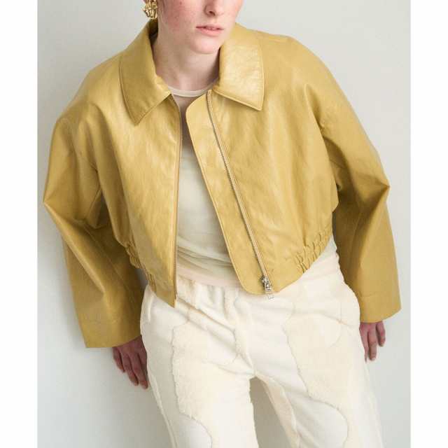 アダムエロペ（ADAM ET ROPE’）/フェイクレザーショートブルゾンの通販は