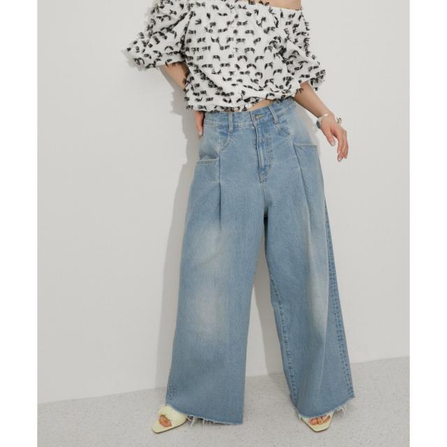 アダムエロペ（ADAM ET ROPE’）/【サステナブル】フロントタックハイライズデニムの通販は