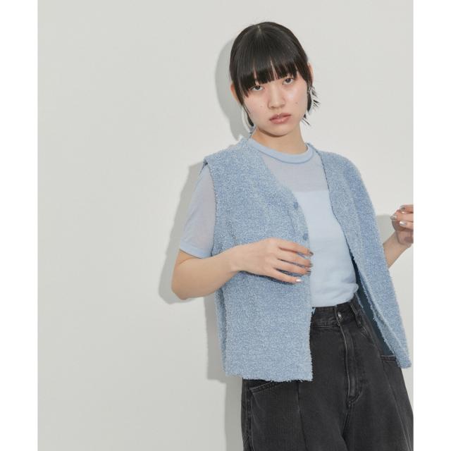 アダムエロペ（ADAM ET ROPE’）/【サステナブル】ペーパーヤーンニットベストの通販は