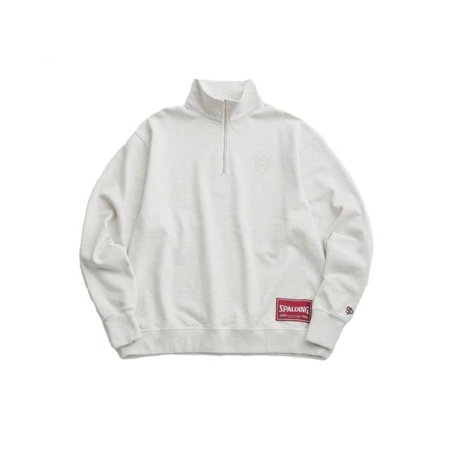 アダムエロペ（ADAM ET ROPE’）/《別注》【SPALDING/スポルディング】EMBROIDERY HALF ZIP POLO SWE