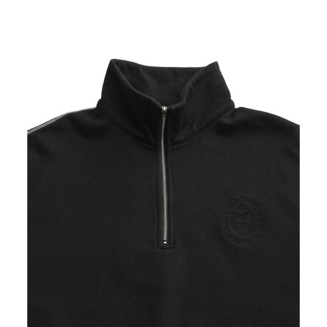 アダムエロペ（ADAM ET ROPE’）/《別注》【SPALDING/スポルディング】EMBROIDERY HALF ZIP POLO SWE