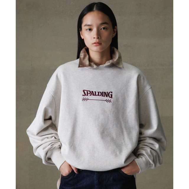 アダムエロペ（ADAM ET ROPE’）/《別注》【SPALDING/スポルディング】LOGO SWEATSHIRT / UNISEX